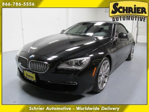 2012 bmw 650i convertible soft top black rwd navi back up cam premium sound