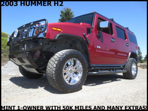 Impeccable +one-owner 2003 hummer h2! 53k miles thousands of $$ in nice mods!+