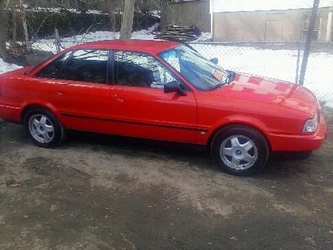1995 audi 90 quattro sport sedan 4-door 2.8l red w/ sun roof, standard, fun car