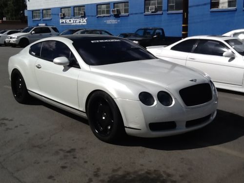 2005 bentley gt coupe pearl white / black auto nav cd clean title twin turbo awd