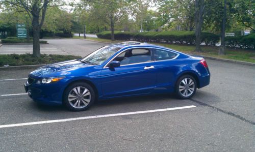 2008 honda accord coupe ex leather blue manual 52k, 1-st owner, clean carfax