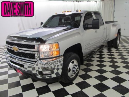 12 chevy silverado 3500hd ltz dually 4x4 crew cab diesel long box leather seats