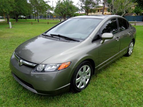 Florida 60k clean carfax 08 civic lx dealer serv gas saver 1.8l autom no reserve