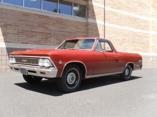 1966 chevrolet el camino 63k orig miles #&#039;s matching ca car 327/275 4 speed