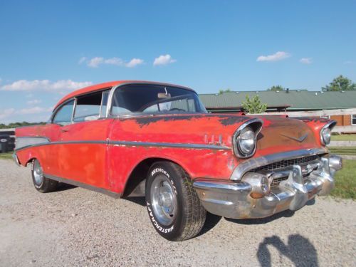 1957 bel air 2 dr hardtop sport coupe, rat rod, hot rod