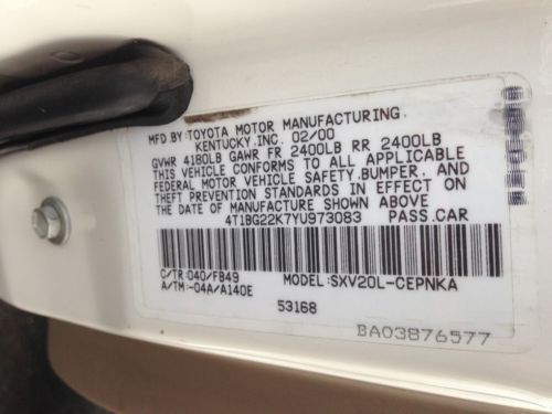 2000 Toyota Camry LE, US $4,000.00, image 14