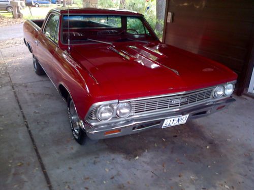 Rare sport coupe option el camino with bucket seats, console, ss hood