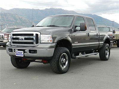 Ford crew cab lariat 4x4 powerstroke diesel custom lift wheels tires leather