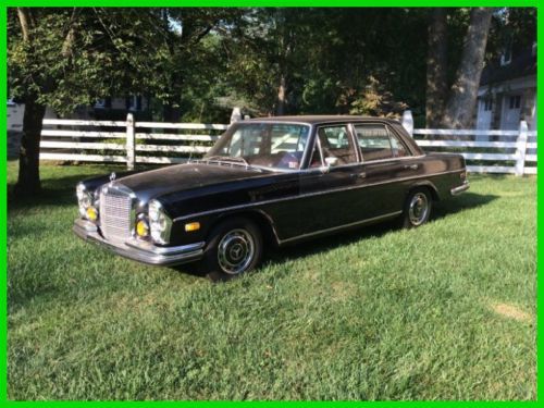 1972 mercedes benz 280 se, 4.5, black sedan 61k all orig., runs/drives excellent