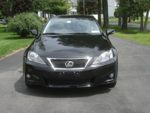 Lexus: is 250 awd 2012  sport sedan obsidian / grey 1 owner