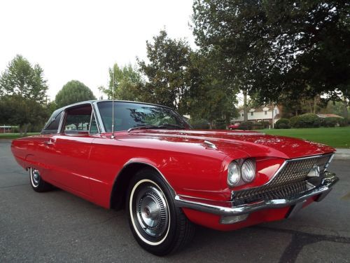 Gorgeous survivor 1966 ford thunderbird town landau coupe 390 v8 a/c, red nice!!