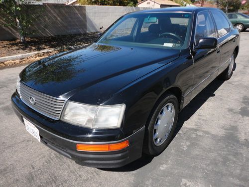 1996 lexus ls400 sedan 4-dr loaded 4.0l black on black california car zero rust