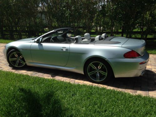 2007 bmw m6 base convertible 2-door 5.0l silver stone