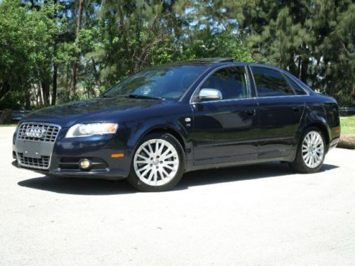 S4 4.2l v8 quattro awd automatic dark blue over black leather sunroof