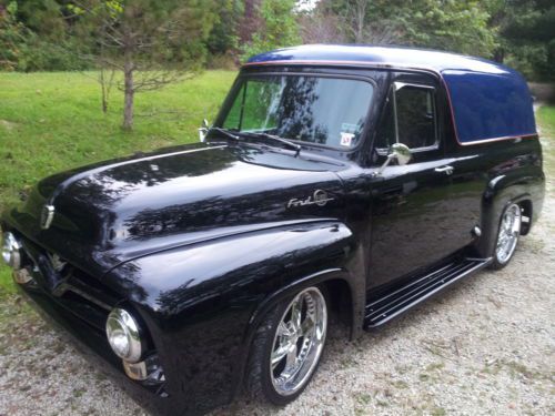 1955 ford panel truck f-100 hot rod custom street rod rat rod