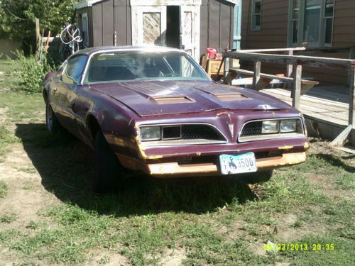 1978 pontiac firebird formula 400 hurst 4-speed t-top project!! rare!!