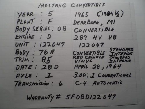 1965 Ford Mustang Convertible, image 19