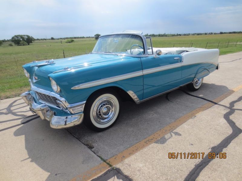 1956 chevrolet bel air150210 convertible; 2 door