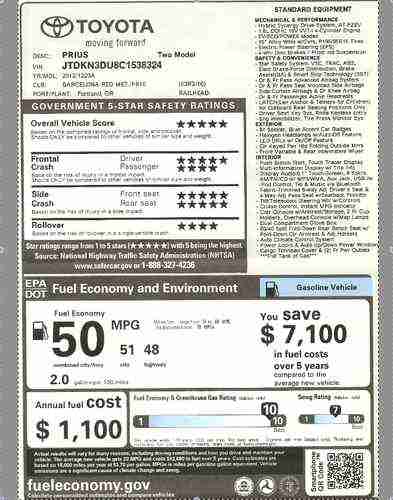 2012 Toyota Prius 7300 miles NO RESERVE!!!!!!!, image 12