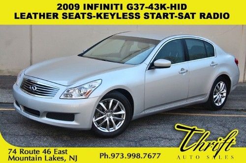 2009 infiniti g37-43k-hid-leather seats-keyless start-sat radio