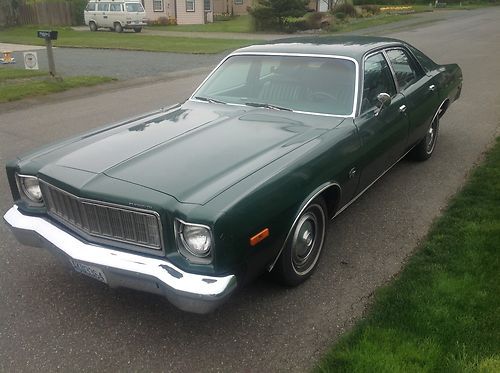 1976 plymouth fury mopar 318 original, low miles v8 a/c zero rust green / green