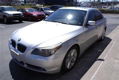 2005 bmw 545i v8 automatic silver/black sunroof leather bluetooth clean!