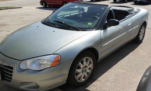 2004 04 chrylser sebring limited convertible black leather heated seats silver