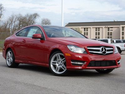 2013 c250 coupe mars red nav satellite radio heated front seats amg wheels