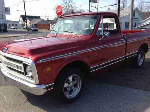 1969 CHEVY C10 CUSTOM SHORT BED    TOREADOR RED METALLIC, image 19