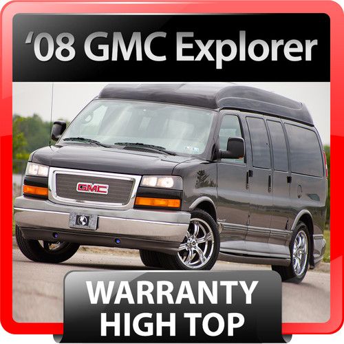 2008 gmc savana explorer limited se hightop conversion van warranty, all options
