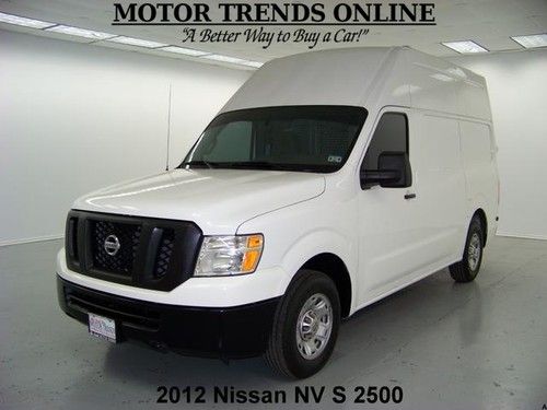 2012 nissan nv2500 nv hd high top cargo van adrian steel shelving partition 27k