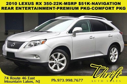 2010 lexus rx 350-22k-msrp $51k-rear entertainment-nav-premium pkg-comfort pkg