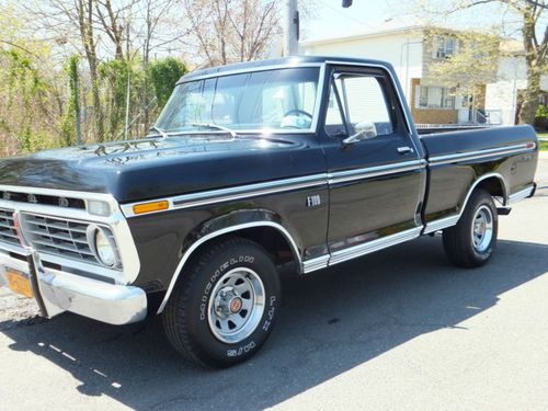 1973 ford f-100 ranger xlt short bed-- low, low miles; outstanding condition