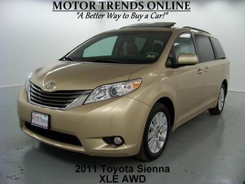 Xle awd navigation dvd pano rearcam sunroof htd seats 2011 toyota sienna 13k