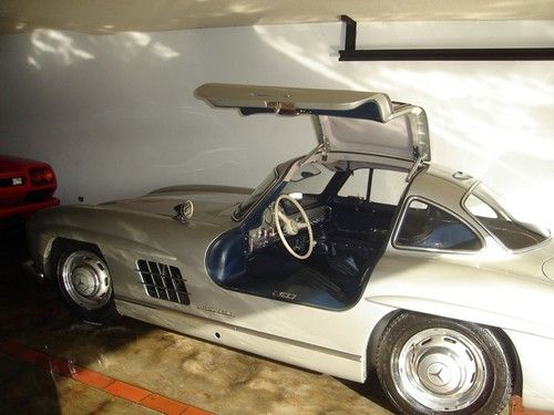 Mercedes benz 300sl gullwing, 1955, silver