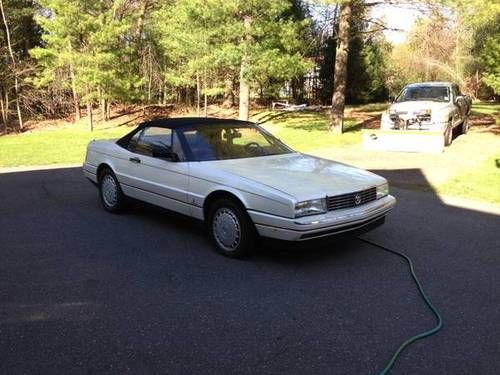 NO RESERVE - 1990 Caddy Allante Convertible, 112k, Pearl White, Black Leather, image 3