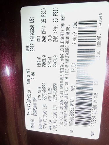 2005 Dodge 1500 4x4 4door 20inch wheels Hemi runs good, image 13