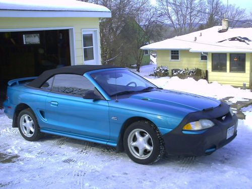 1994 Teal Mustang GT Convertible New Top, US $6,250.00, image 2