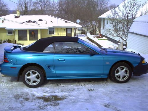 1994 Teal Mustang GT Convertible New Top, US $6,250.00, image 15