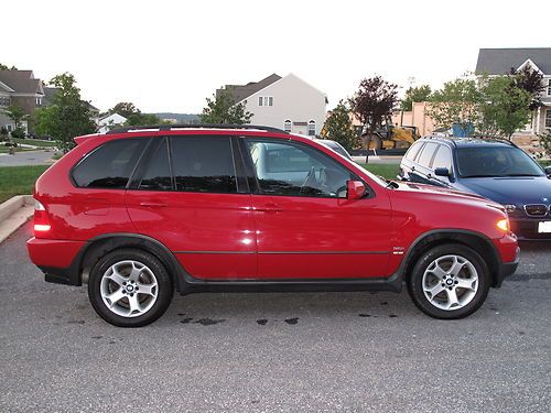 2006 bmw x5 imola red / black leather / panoramic roof / sport package