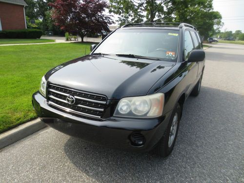 2001 toyota highlander 2wd leather loaded black no reserve