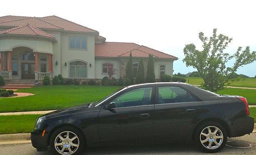 2004 cadillac cts base sedan 4-door 3.6l  black w/ chrome wheels &amp; navigation