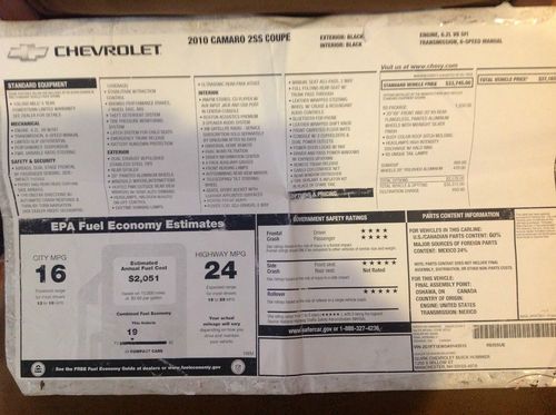 2010 Camaro 2SS Coupe, US $29,500.00, image 15