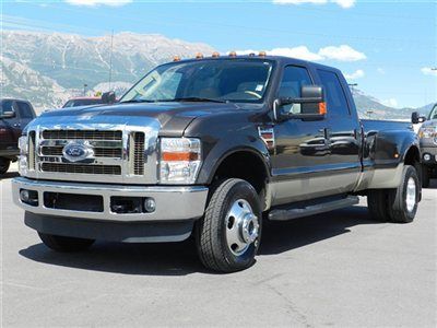 Crew cab dually 4x4 lariat powerstroke diesel leather longbed auto tow