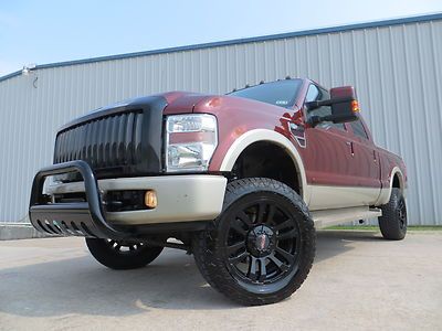 08 f250 (king-ranch) 6.4l diesel navigation sunroof 20s grill bullbar carfax tx!