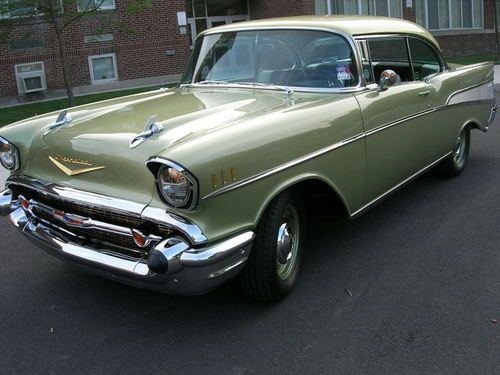 1957 chevrolet bel air sport coupe. 100% professionally restored. original metal