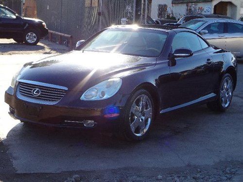 2002 lexus sc430 convertible damaged salvage only 77k miles runs! cooling good!!