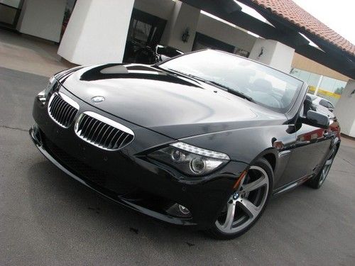 2008 bmw 650i convertible. sport/premium. nav. loaded. blk/blk. clean carfax.