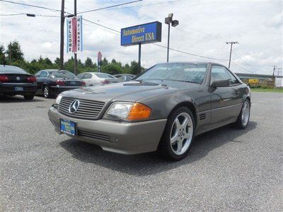 92 500sl 2 door low miles leather hardtop soft top brown inspected -  no reserve