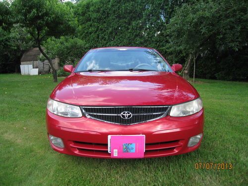 2000 toyota solara se coupe 149k miles red 4 cylinder 2.2 liter nice